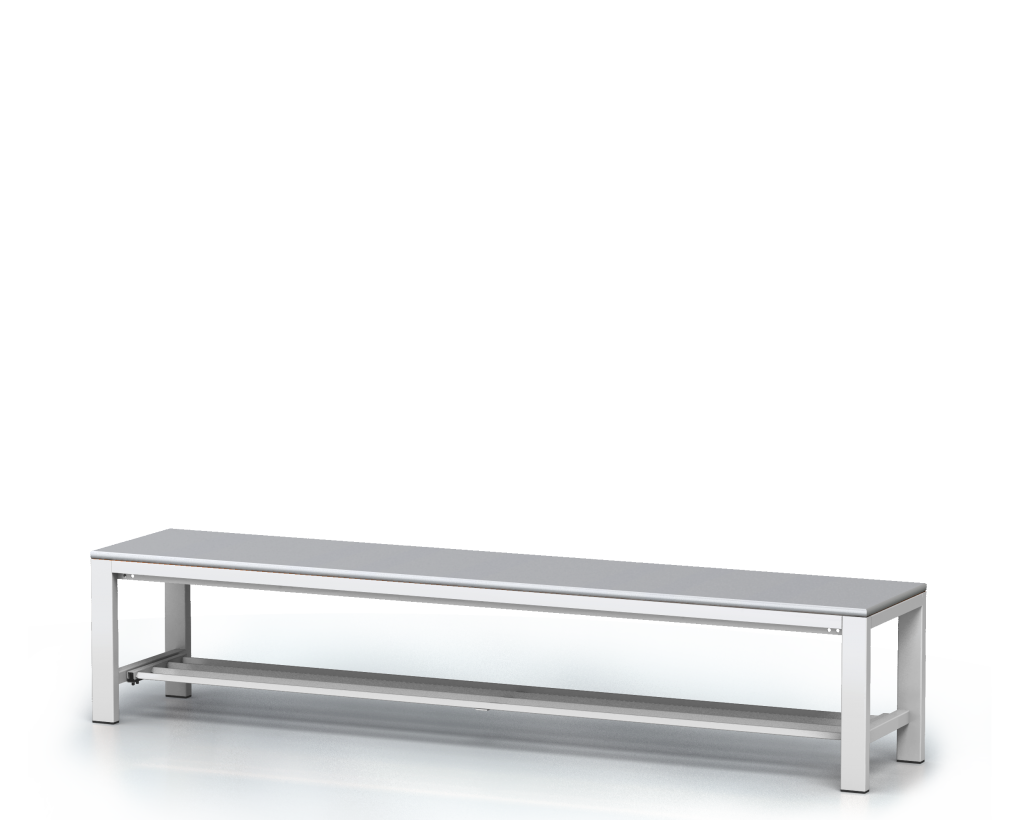 Benches with laminated desk -  with a reclining grate 420 x 2000 x 400